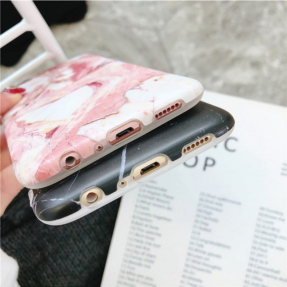 iPhone XR/XS/7/8/Plus❤️ins white marble phone case - Picture 6 of 6